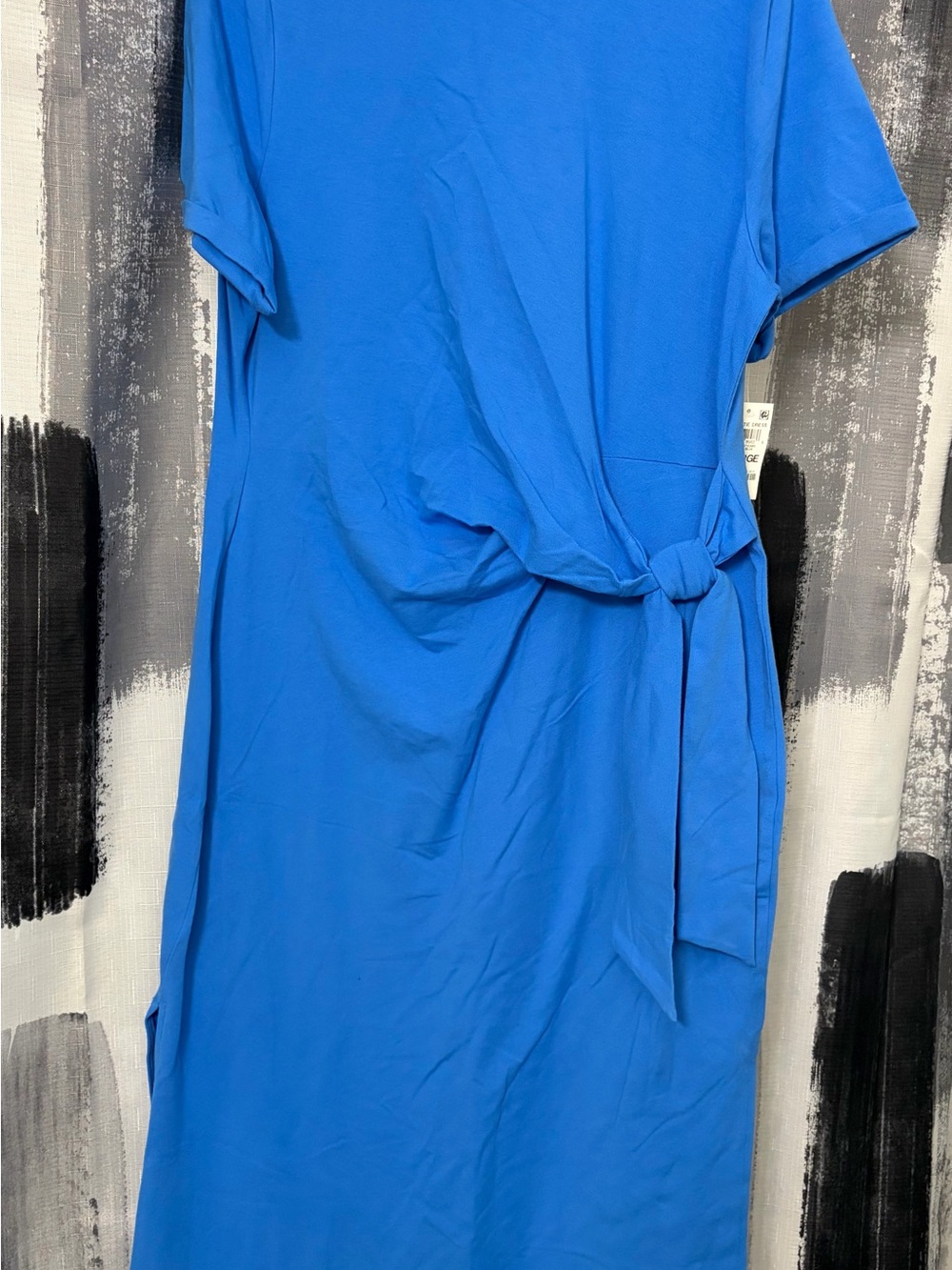 Knot-Detail Dress in Bright Blue